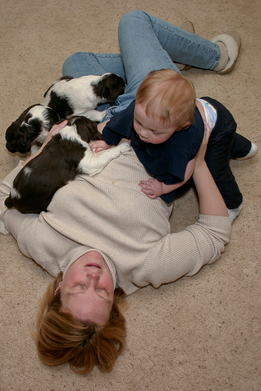 Leigh & David Kish and Maddie's first litter.