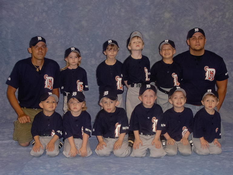 Grant's first Baseball Team: Grant Kish front row, first on left.