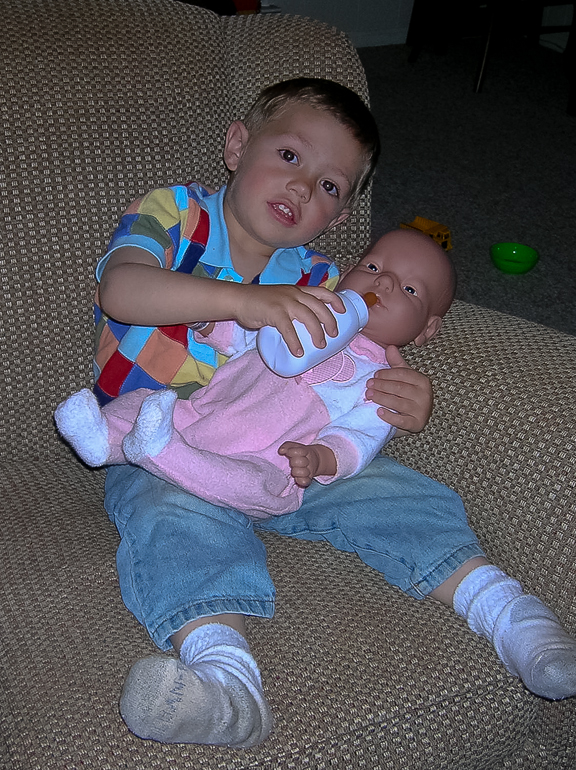 What Mommies do for kicks! Grant Kish while being held at gun point.