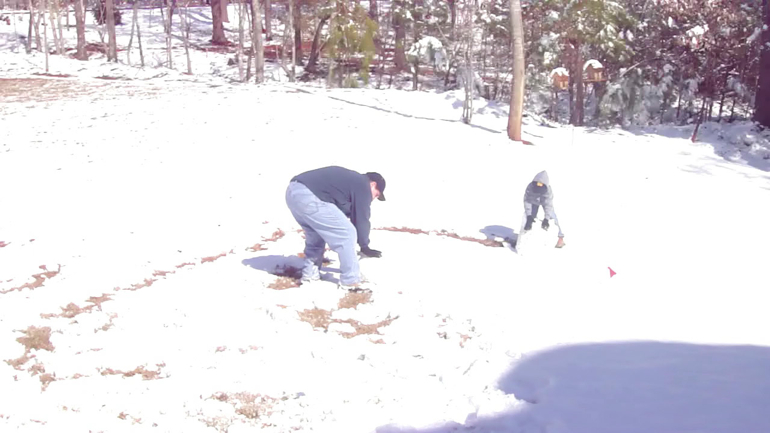 Snow in South Town: Grant, Dave & David Kish, Douglasville, GA
