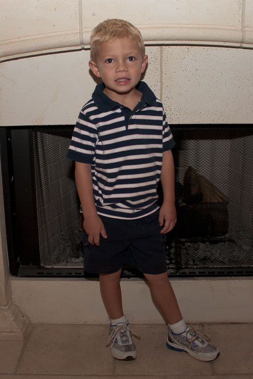 David Kish strikes a pose on first day of Pre-K.