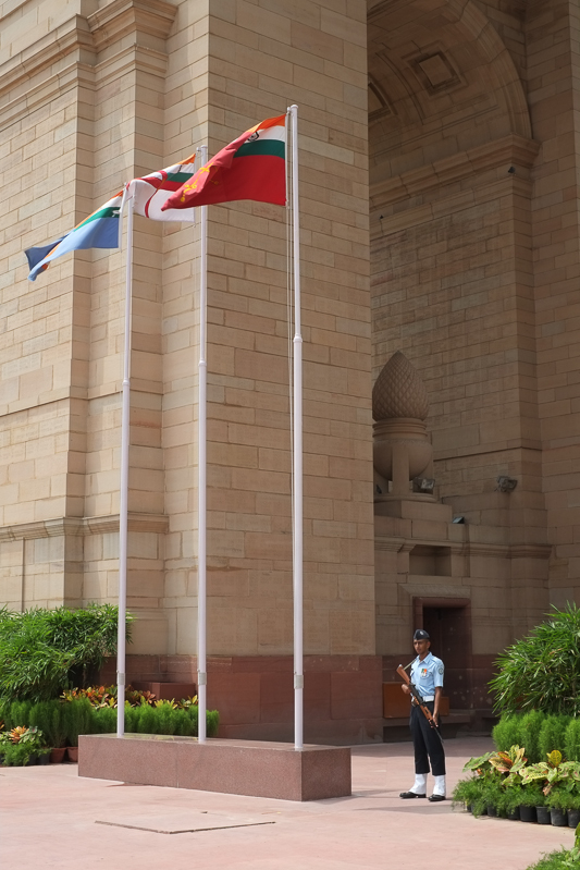 Soldier guards the India Gate, Delhi, India
